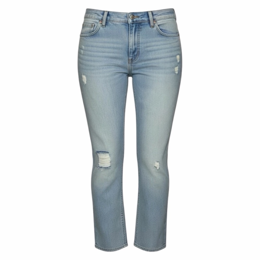 Current/Elliott The Original Straight Eureka Wash w/ Cutoff Waistband